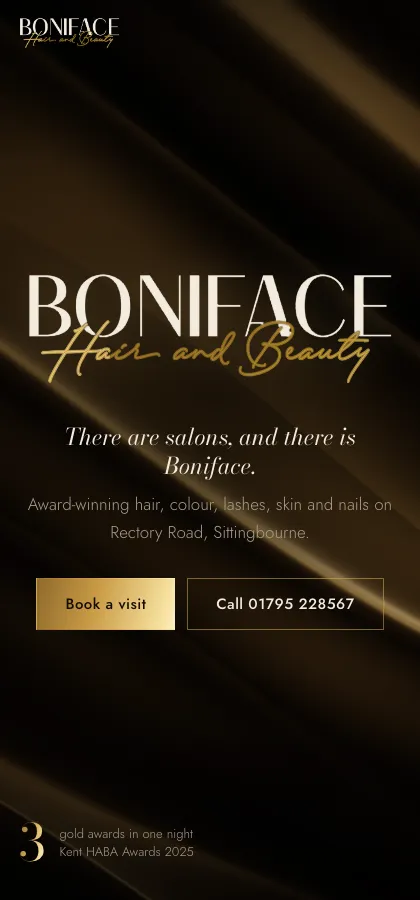 Gilded salon site with every price in one place mobile website screenshot