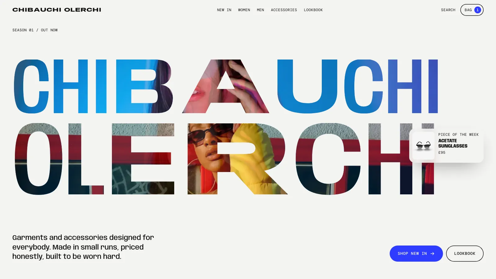 Bold, graphic fashion store built to move desktop website screenshot